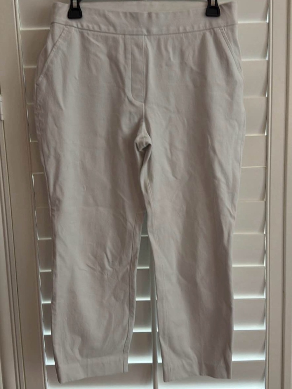 SPANX Cream Slim Ankle Chinos